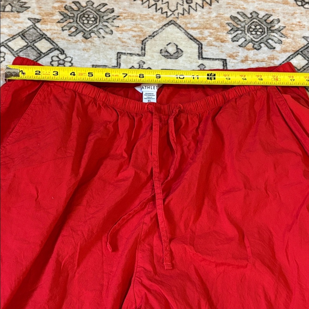 ATHLETA XL Paradise Linen Blend  Mid Rise Wide Leg Pants in red EUC - Picture 4 of 9